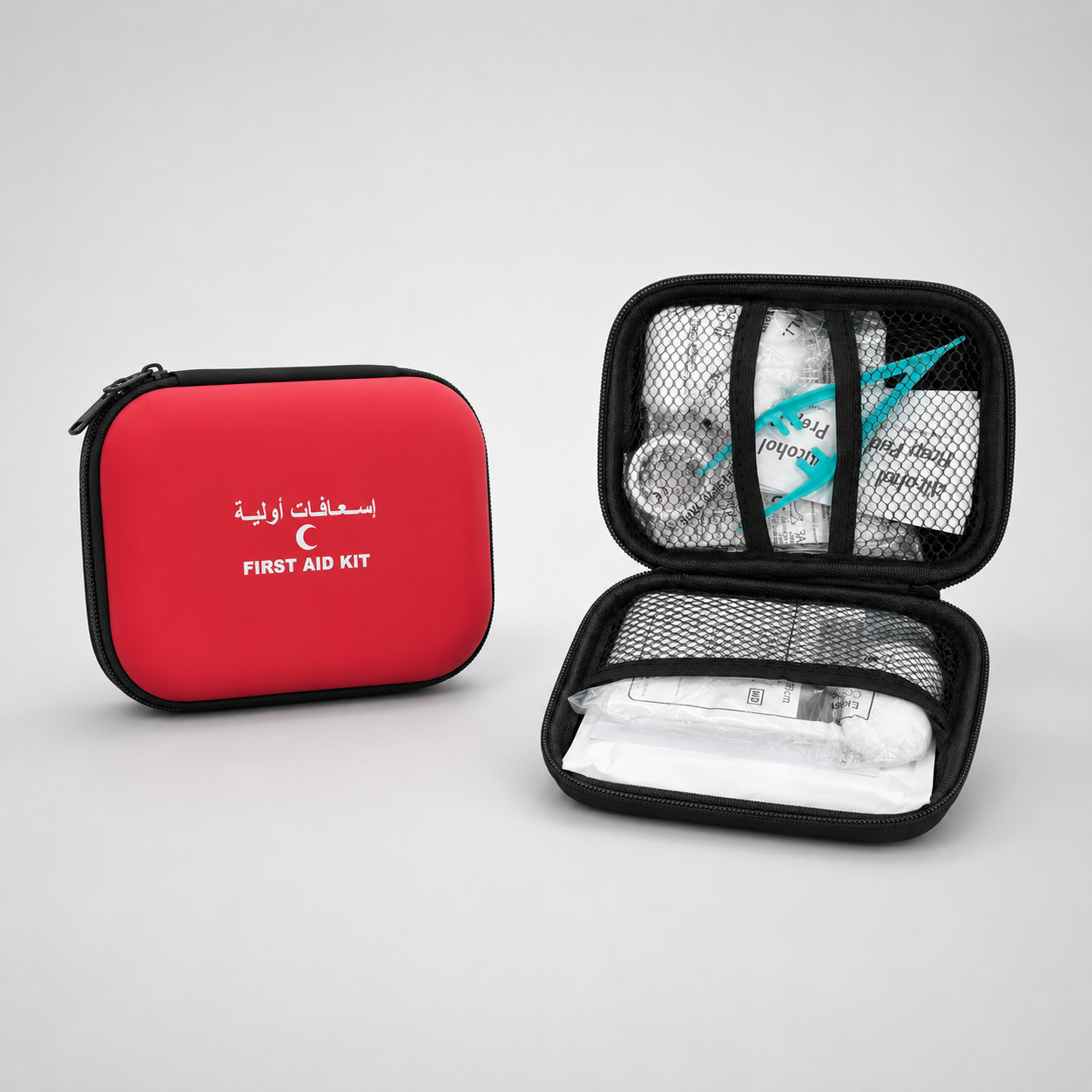 Lightweight EVA first aid kit for workplaces, travel and vehicles, in small, medium and large sizes